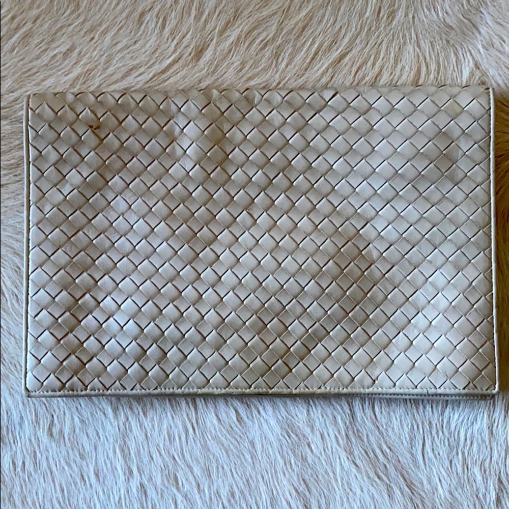 Vintage Saks Fifth Avenue Woven Leather Clutch